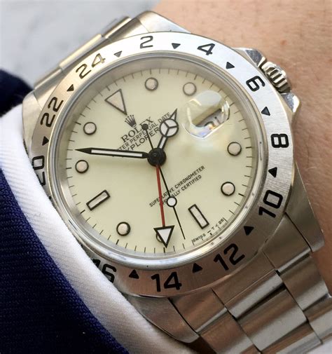 rolex explorer ii dial cream ref 16570 serial e|rolex explorer 2 42mm 2023.